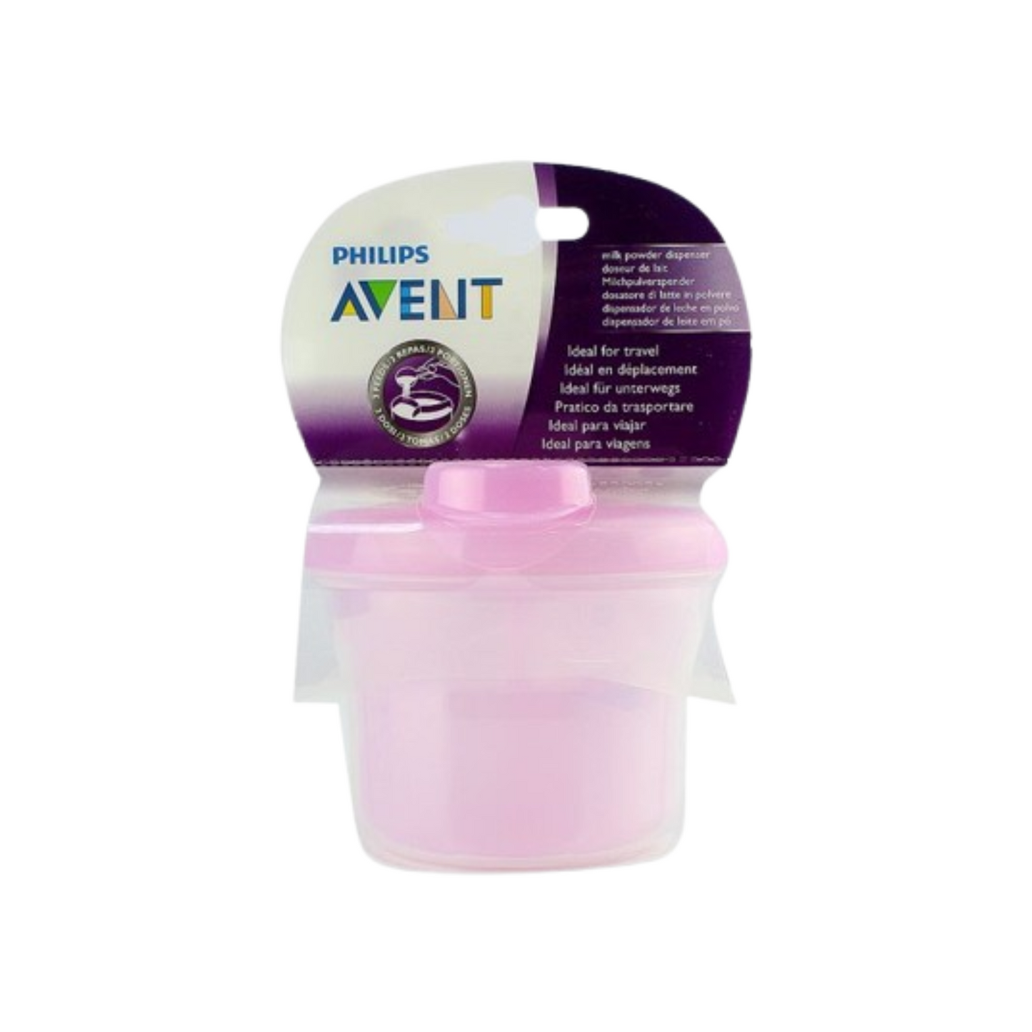 PHILIPS AVENT MILK POWDER DISPENSER PINK