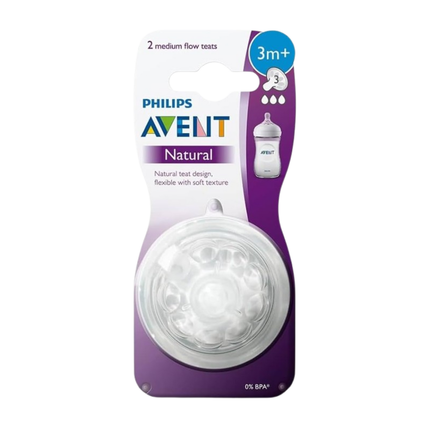 philips avent natuarl 2.0 teats 3 m