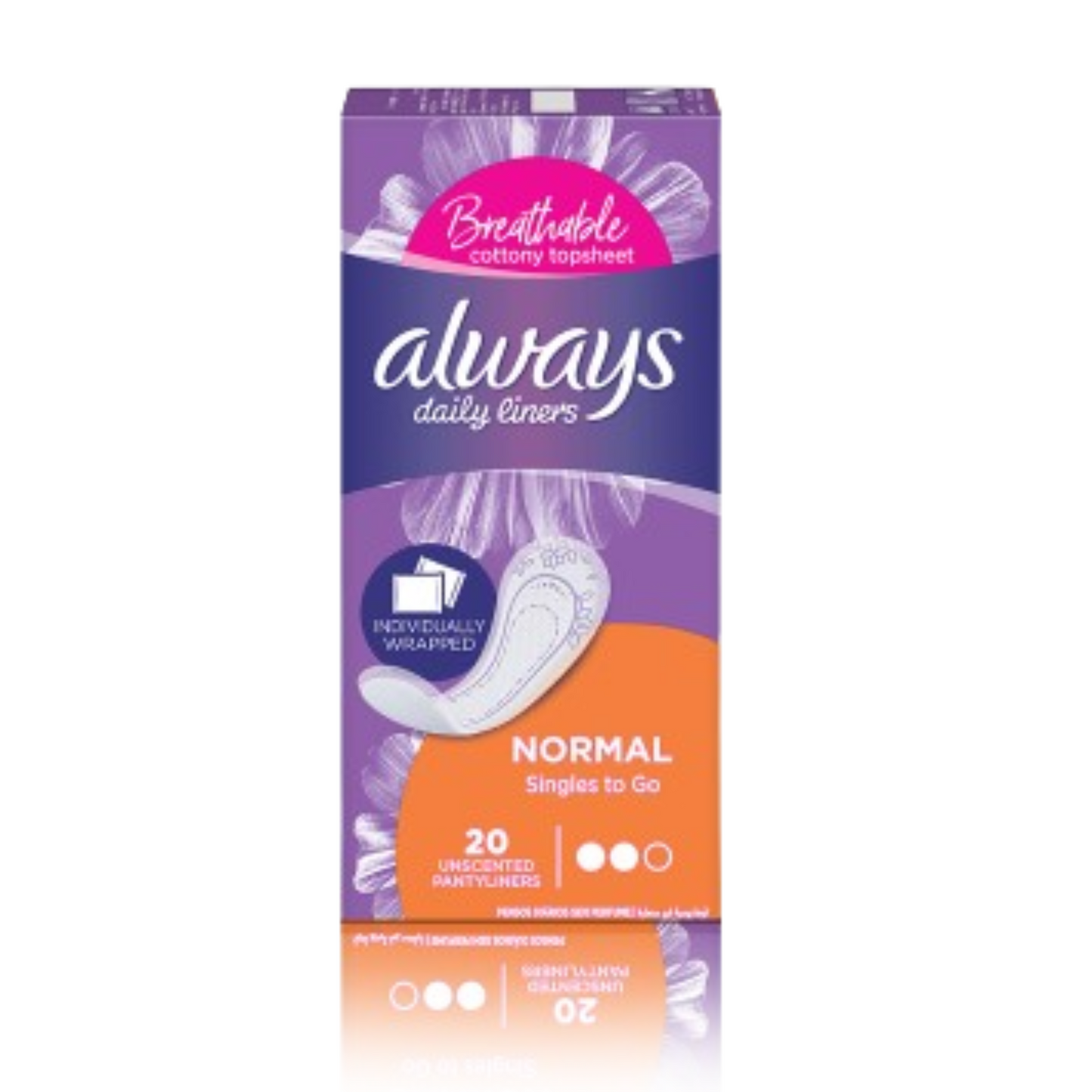 بطانات يومية دائمًا مغلفة باللون البرتقالي *20