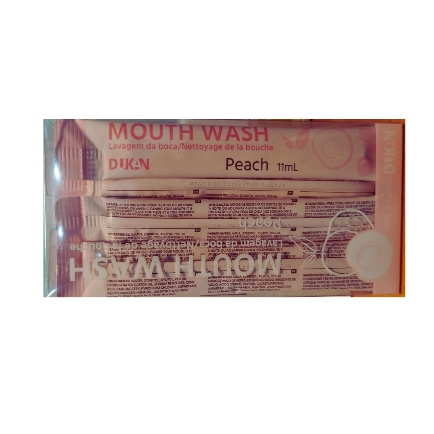 Mouth wash 11 ml - peach Flavor