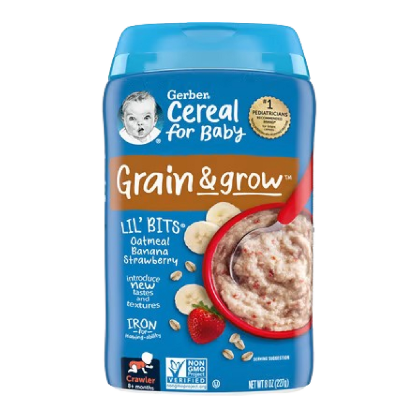 حبوب الشوفان جيربر، ليل بيتس، للأطفال من سن 8 أشهر فما فوق، الموز والفراولة، 8 أونصة (227 جم)