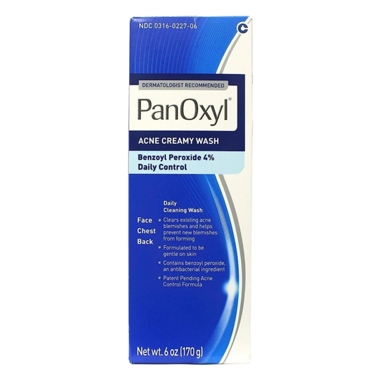 PanOxyl - 4 acne cream wash 4% Benzoyl Peroxide 6 Oz