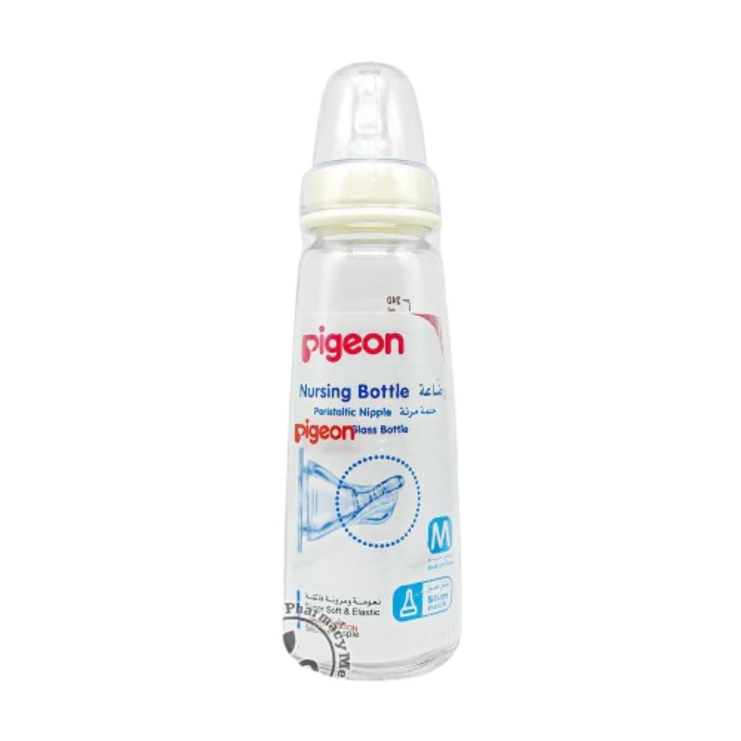 PIGEON GLASS NURSER K-8 240ML 00280