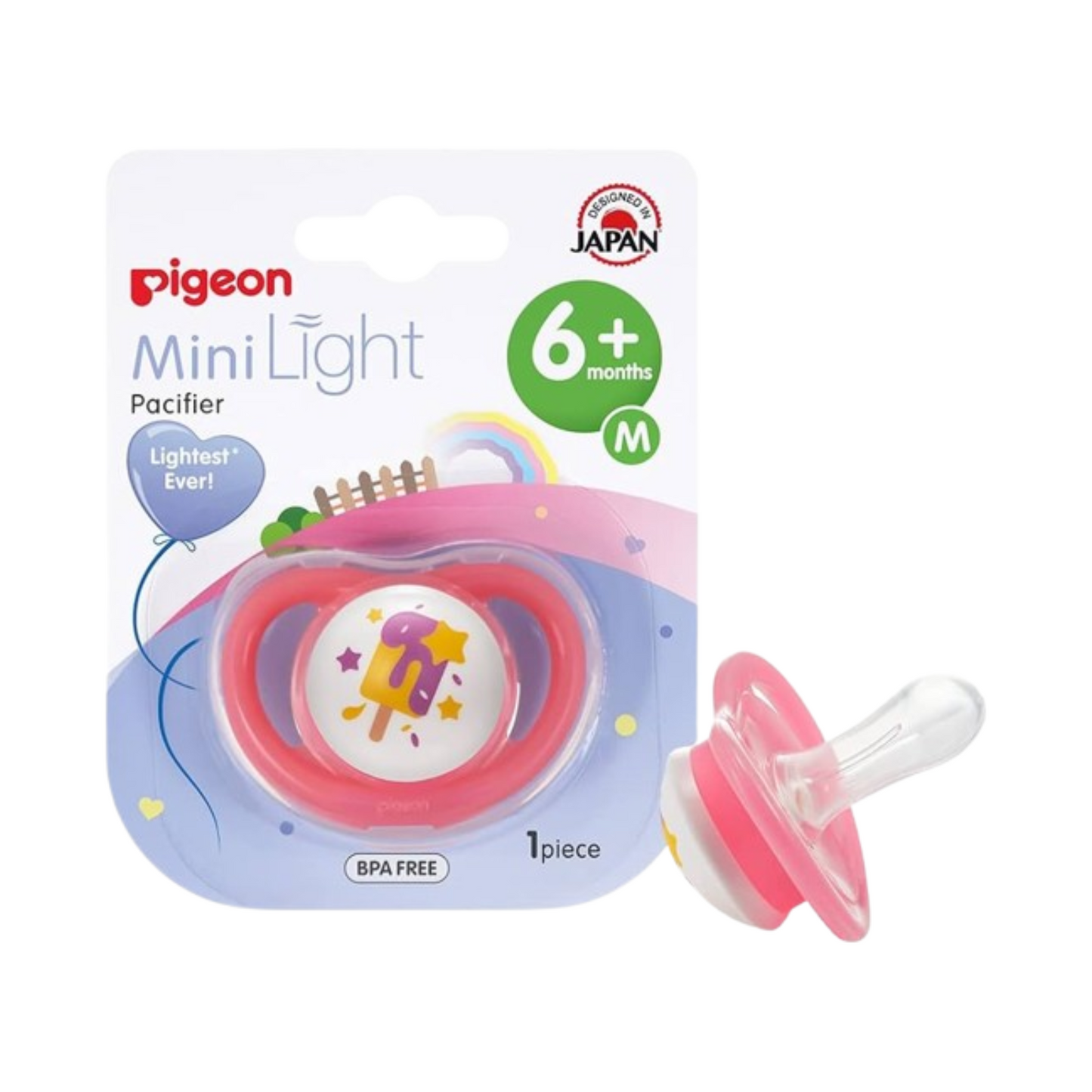 PIGEON MINILIGHT PACIFIER M SIZE GIRL 78461