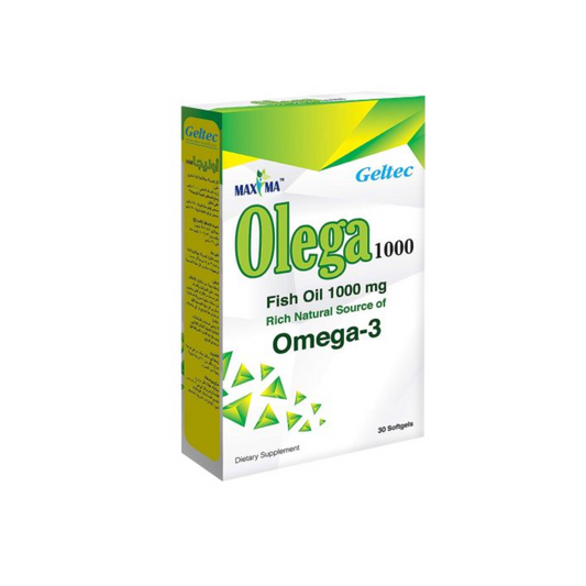 OLEGA 1000 mg Soft gelatin Capsule 30's Blister Pack