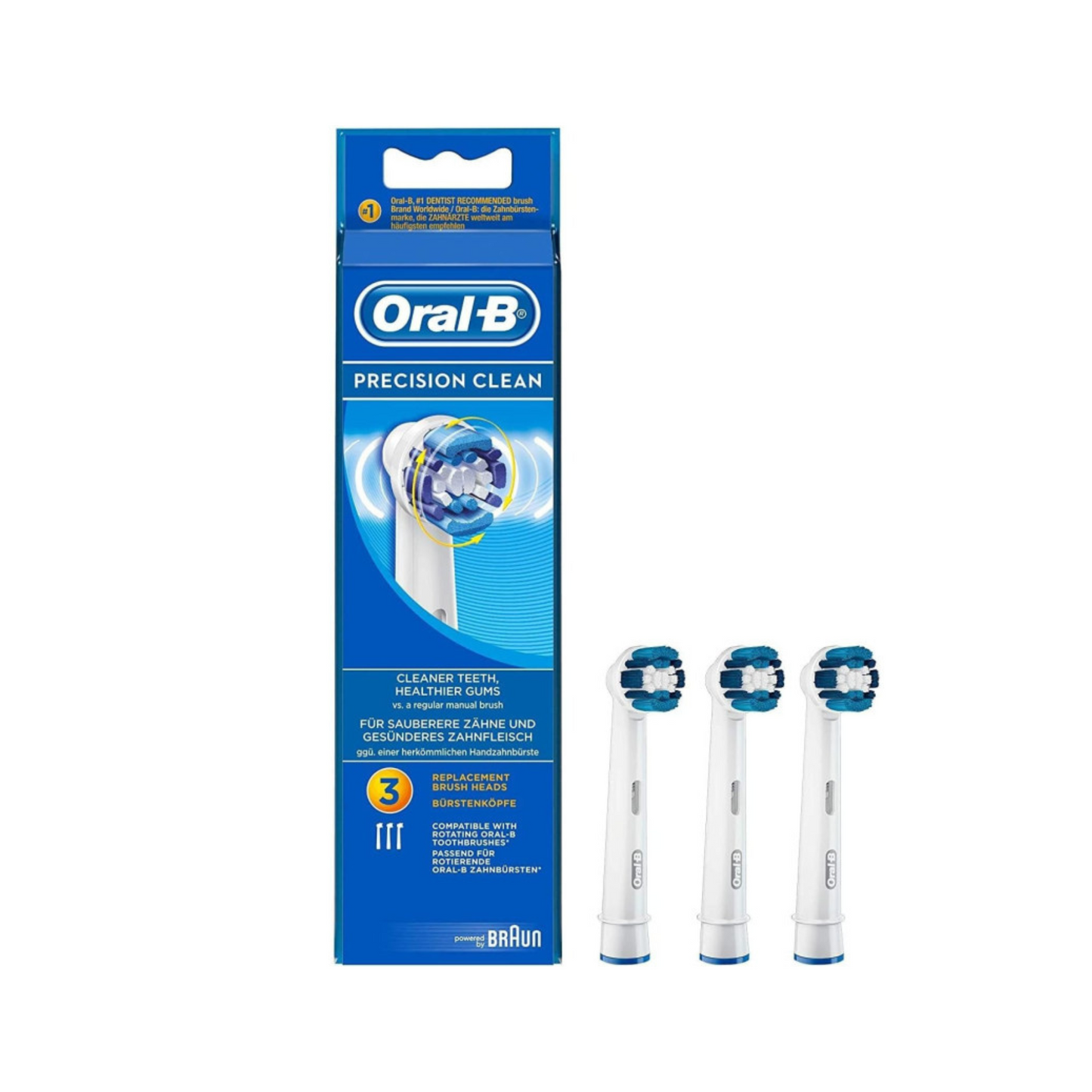 oral b precision clean 3 brush heads - 54 dhs