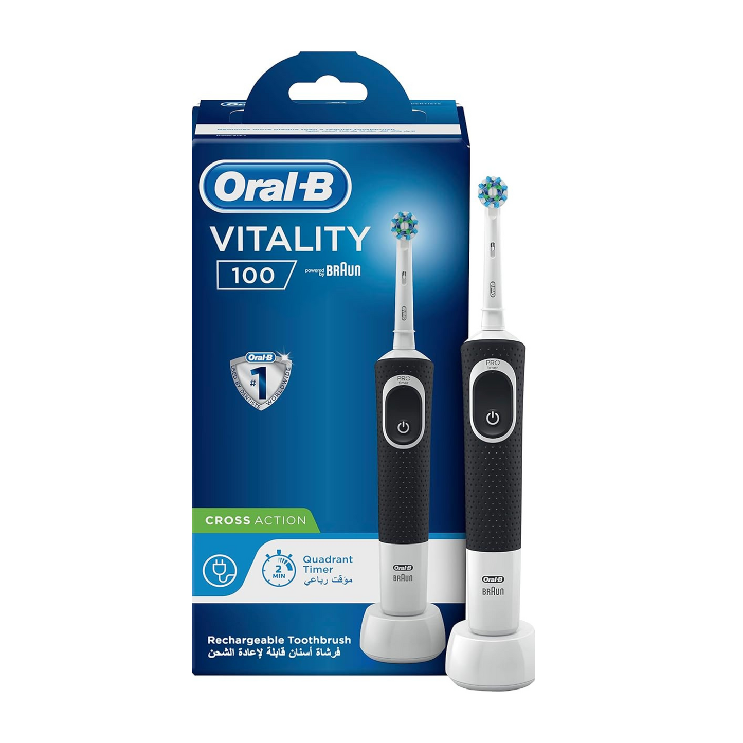 ORAL-B VITALITY 100 ELECTRIC RECHARGEABLE TOOTHBRUSH BLACK