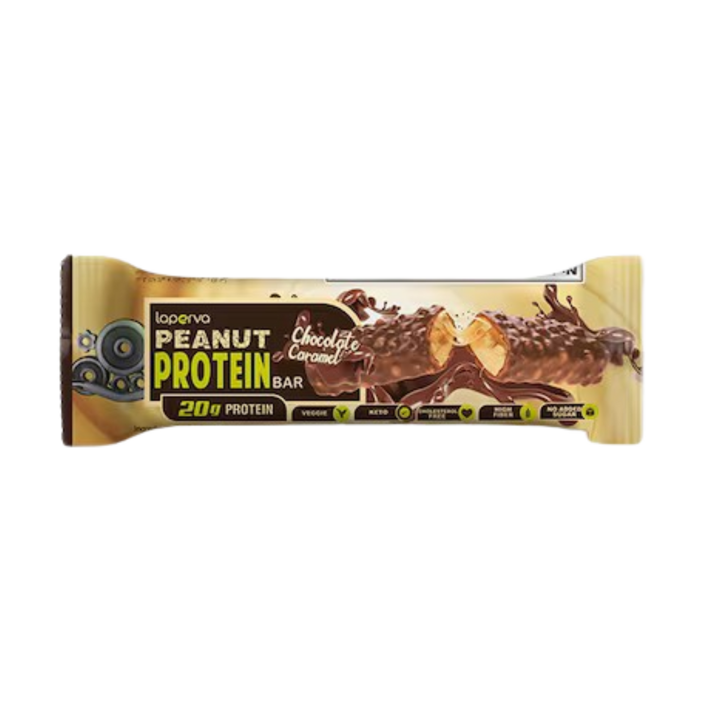 laperva peanut protein bar chocolate caramel 60g