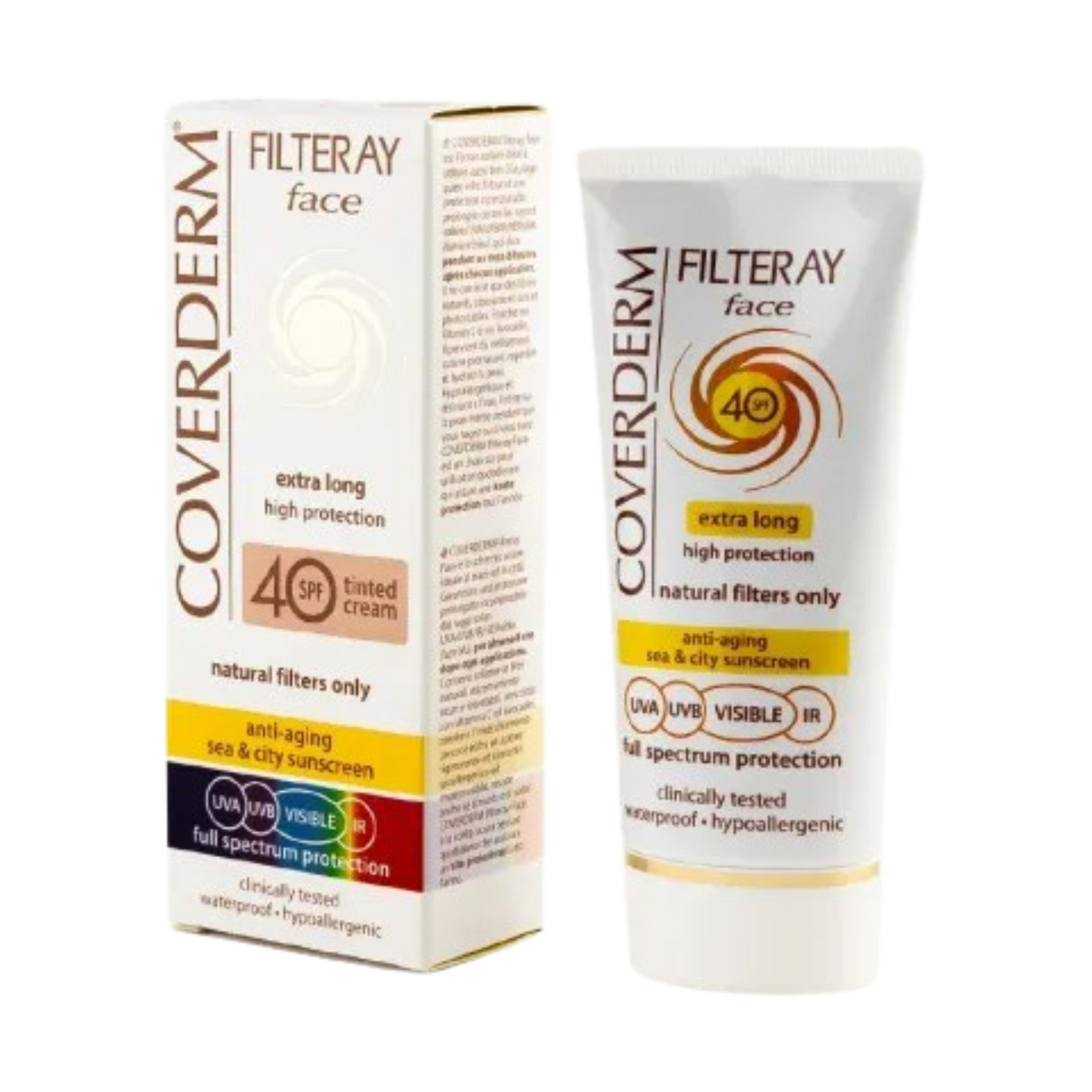 coverderm filteray face spf 40 - soft brown  - 50ml