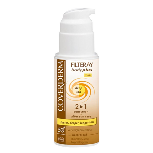 COVERDERM FILTERRAY BODY PLUS DEEP TAN MILK 100ML