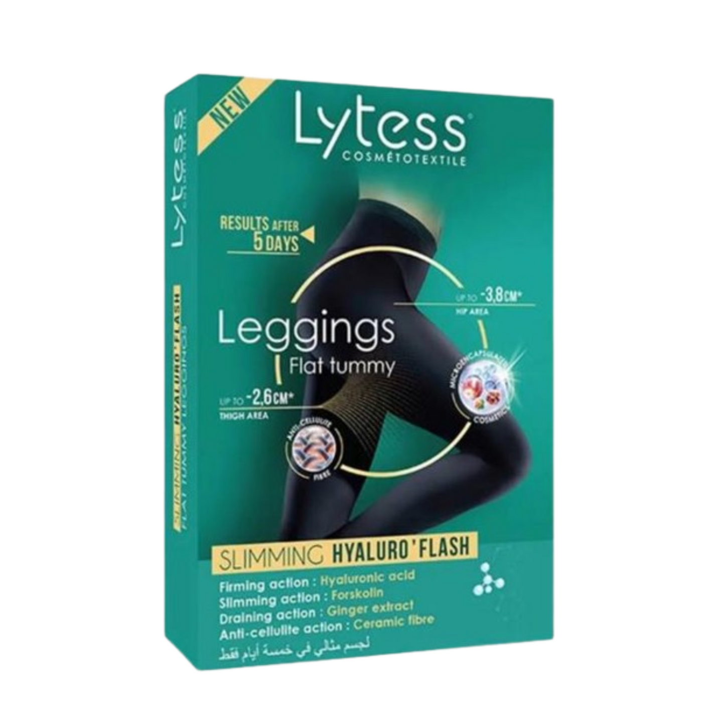 Lytess Slimming Hyaluro Flash Flat Tummy Leggings BLACK S/M