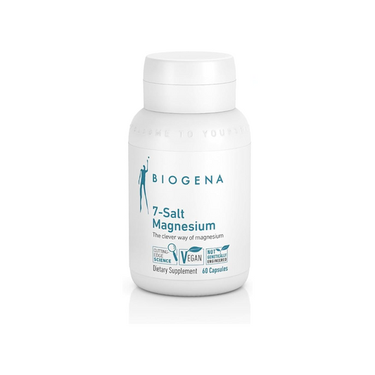 BIOGENA 7-Salt Magnesium 280 mg Hard Gelatin Capsules 60's Plastic bottle