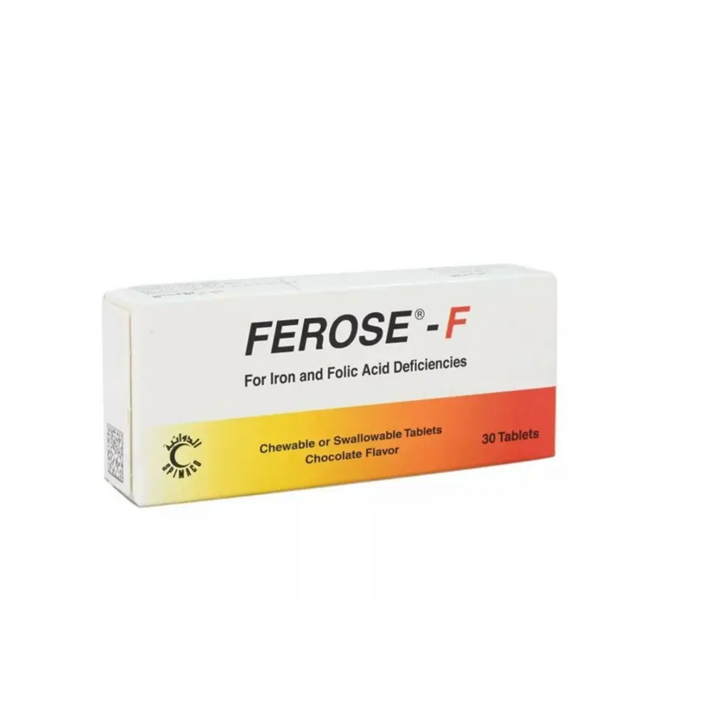 FEROSE - F Folic Acid,Iron (III) Hydroxide Polymaltose Complex 0.35 mg,100 mg Chewable Tablets30's (10's Blister x 3)