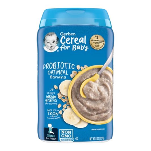 Gerber, Probiotic Oatmeal Cereal, Banana, 8 oz (227 g)