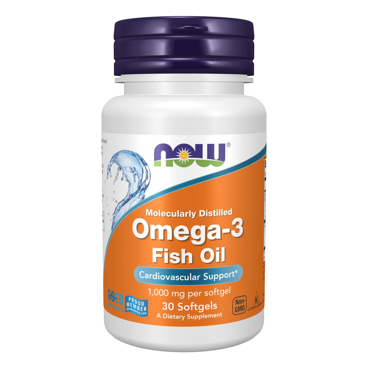 NOW Foods, Omega-3 Fish Oil, 1000 mg, 30 Softgels (1,000 mg per Softgel)