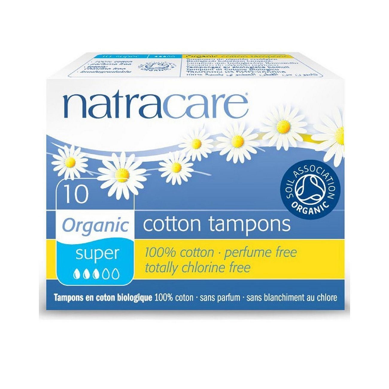 Natracare, Organic Cotton Tampons, Super, 10 tampons