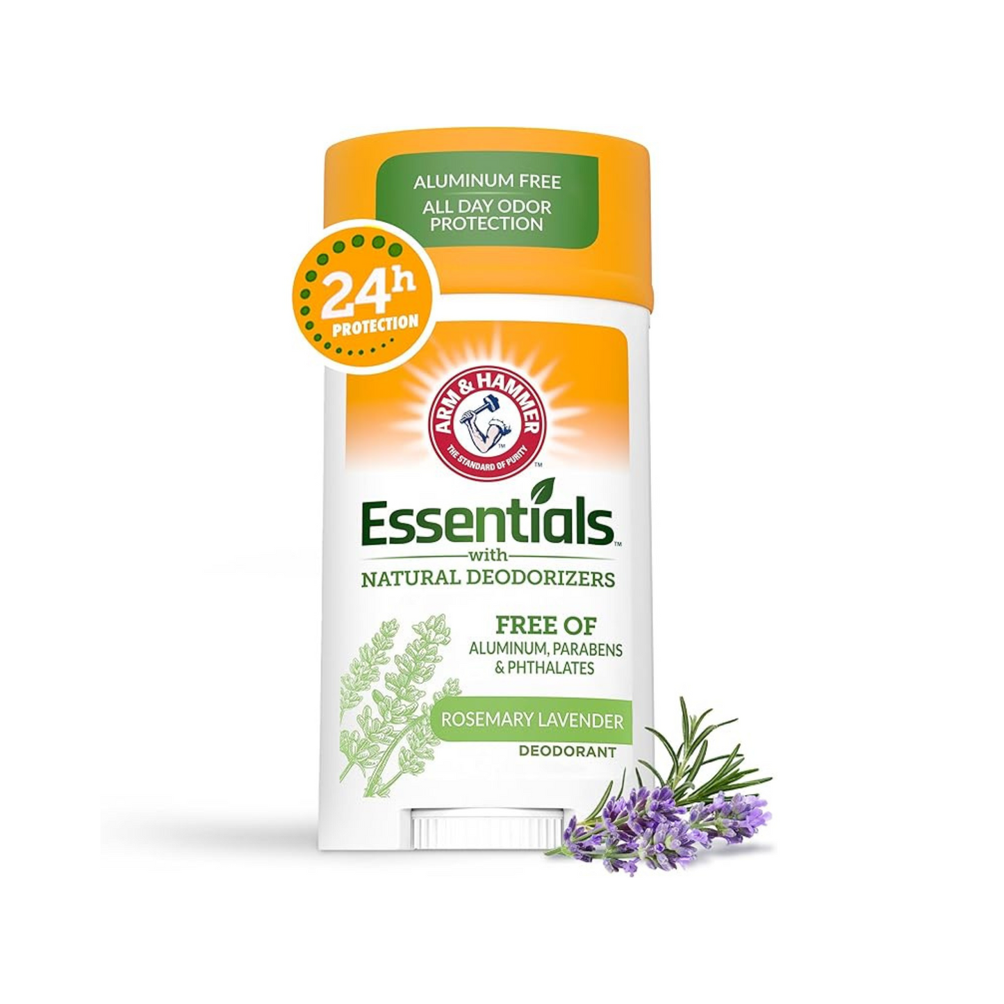 Arm & Hammer, Essentials with Natural Deodorizers, Deodorant, Fresh Rosemary Lavender, 2.5 oz (71 g) Small