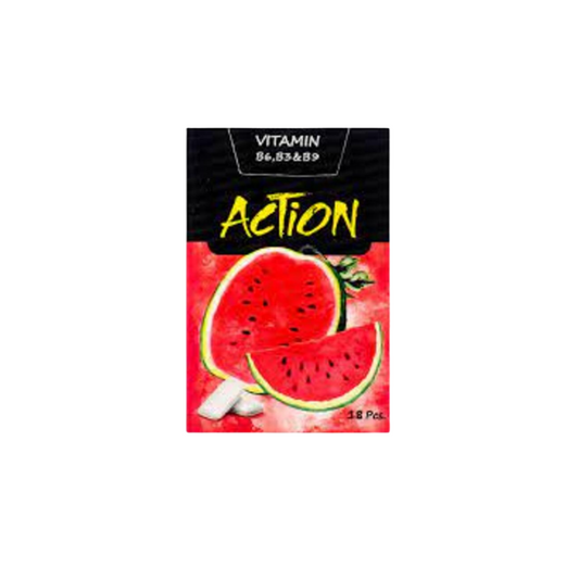 Action chewing gum watermelon flavor 25g