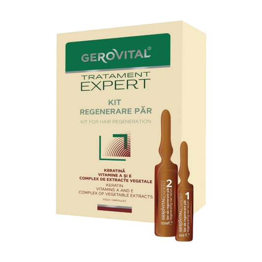 Gerovital kit for hair regeneration ampoules 10*10 + 10*5 ml