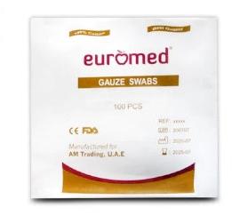 EUROMED GAUZE SWAB NON STERILE 5X5CM