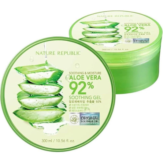 Nature Republic, Soothing & Moisture Aloe Vera 92% Soothing Gel, 10.56 fl oz (300 ml)