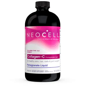 سائل الكولاجين + سي بنكهة الرمان من نيوسيل، 16 أونصة سائلة (473 مل)