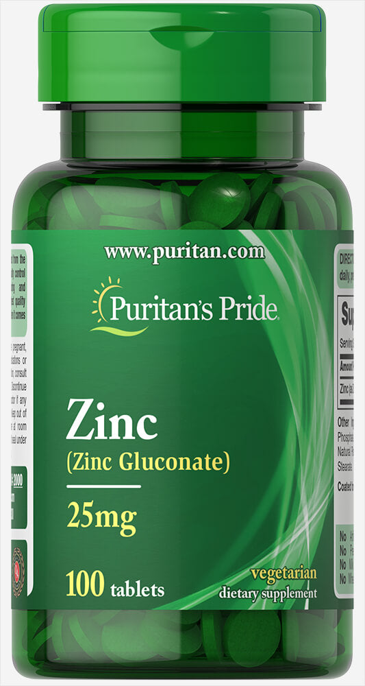 PURITAN'S PRIDE ZINC GLUCONATE 25MG 100S