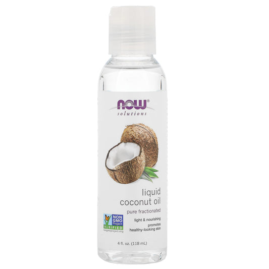 Now Foods, Solutions, Liquid Coconut Oil, 4 fl oz (118 ml)