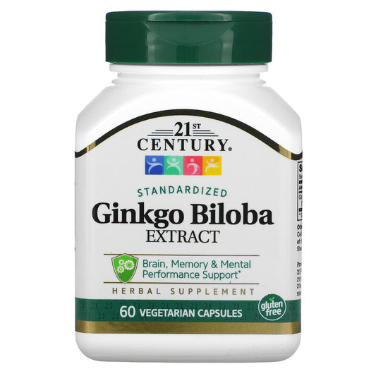 21st Century, Ginkgo Biloba extract 60 veg caps