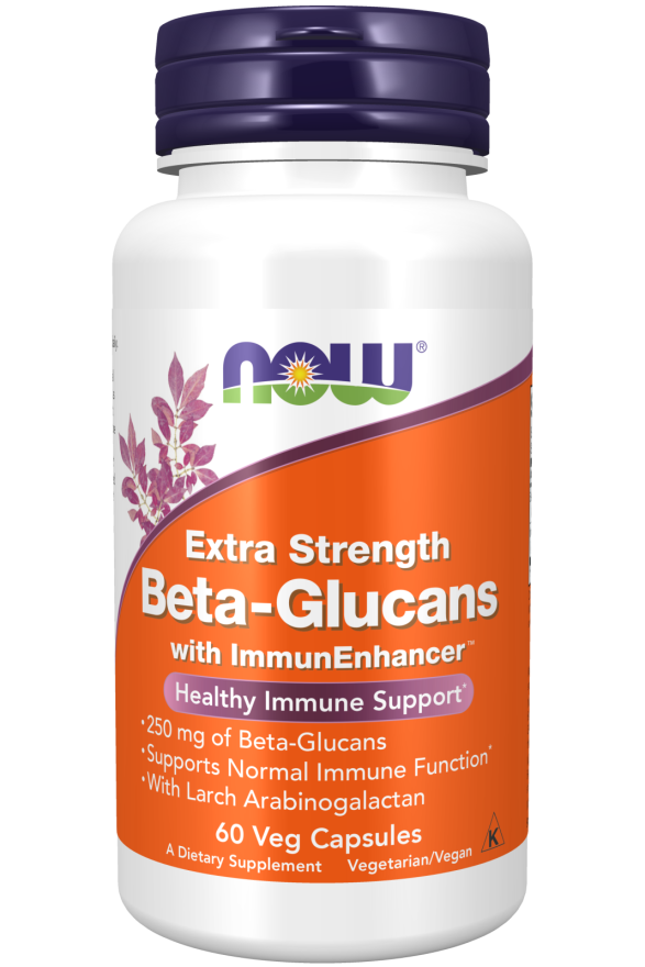 Now Foods, Beta-Glucans with immunenhancer, extra strength 250mg 60veg caps