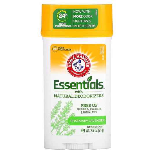 Arm & Hammer, Essentials with Natural Deodorizers, Deodorant, Rosemary Lavender, 2.5 oz (71 g)