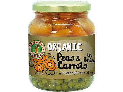 Organic Larder, Organic Peas & Carrots in Brine 340g