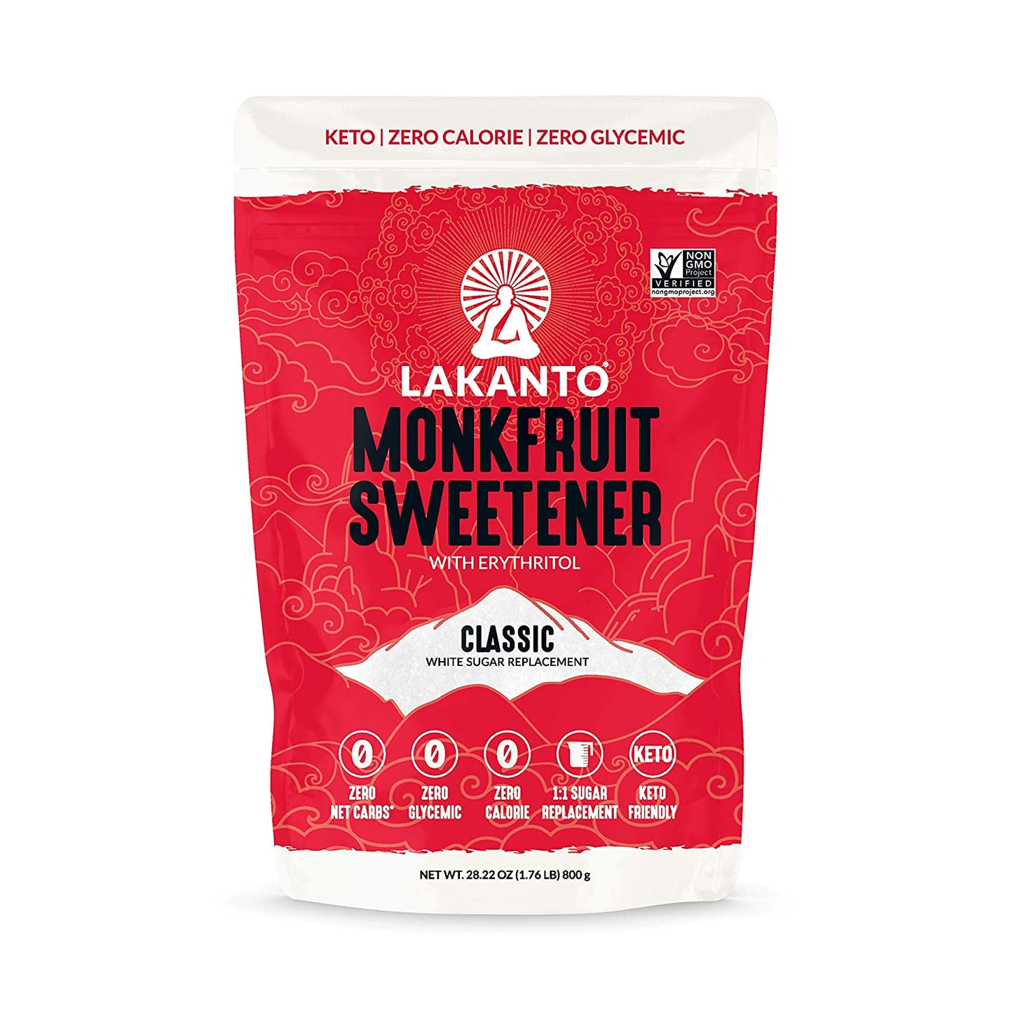 Lakanto, Monkfruit Sweetener with Erythritol, Classic, 16 oz (454 g)