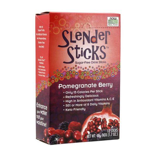 Now Foods, Real Food Slender Sticks, Pomegranate Berry 12sticks