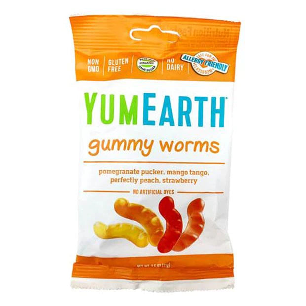 YumEarth, Gummy Worms, Assorted Flavors, 1 Piece
